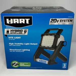 HART 20V Hybrid LED Site Light 1800 Lumens 360 Rotating Directional Light New